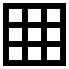 Show Grid Icon from Sharp Solid Set
