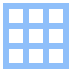 Show Grid Icon from Sharp Flat Set