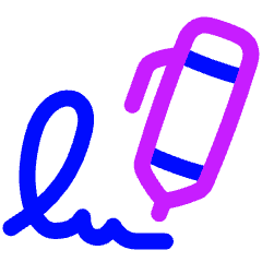 Sign Document Email Signature Icon from Plump Neon Set