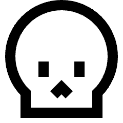 Skull 1 Icon from Sharp Line Set