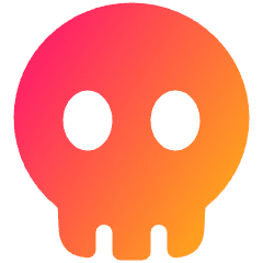 Skull 1 Icon from Plump Gradient Set
