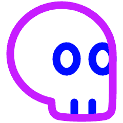 Skull 2 Icon from Plump Neon Set