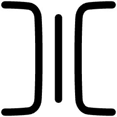 Spacing Horizontal Icon from Plump Line Set