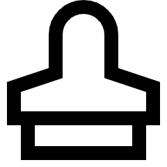 Stamp Icon from Sharp Line Set