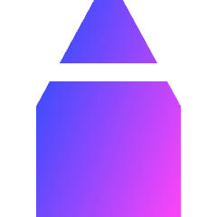 Stylus Tip Vertical Icon from Sharp Gradient Set