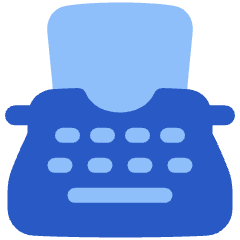 Typewriter Icon from Plump Flat Set