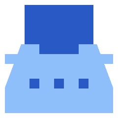 Typewriter Icon from Sharp Flat Set