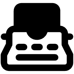 Typewriter Icon from Core Remix Set