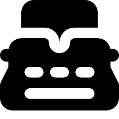 Typewriter Icon from Core Solid Set