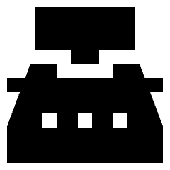 Typewriter Icon from Sharp Solid Set