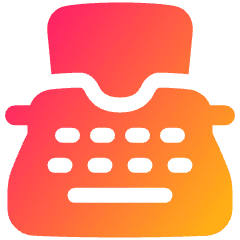 Typewriter Icon from Plump Gradient Set