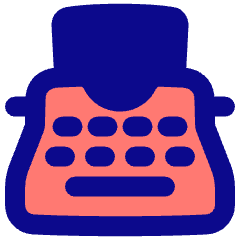 Typewriter Icon from Plump Pop Set