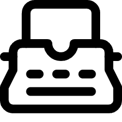 Typewriter Icon from Core Line Set