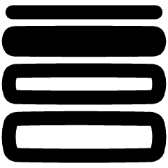 Vector Stroke Weight Icon from Plump Remix Set