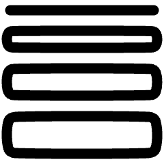 Vector Stroke Weight Icon from Plump Line Set