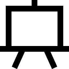 White Board Icon from Sharp Line Set