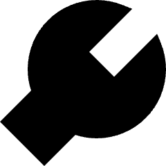 Wrench Head Diagonal Icon from Sharp Solid Set
