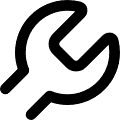 Wrench Head Diagonal Icon from Core Remix Set