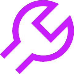 Wrench Head Diagonal Icon from Sharp Neon Set