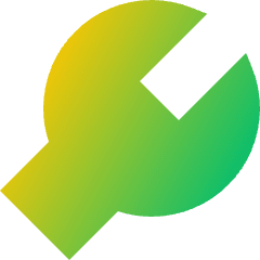 Wrench Head Diagonal Icon from Sharp Gradient Set