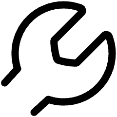 Wrench Head Diagonal Icon from Plump Line Set