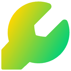 Wrench Head Diagonal Icon from Plump Gradient Set