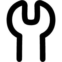 Wrench Head Vertical Icon from Flex Remix Set