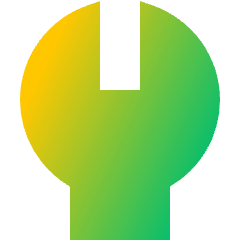 Wrench Head Vertical Icon from Sharp Gradient Set