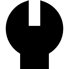 Wrench Head Vertical Icon from Sharp Solid Set