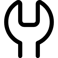 Wrench Head Vertical Icon from Core Line Set