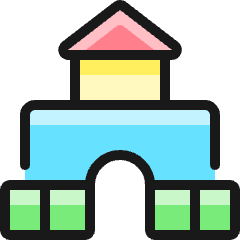 Educative Toys House Icon from Ultimate Colors Set