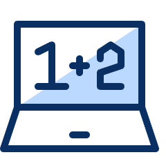Online Study Math Icon from Cyber Duotone Set