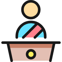 Election Politician Podium Neutral Icon from Ultimate Colors Set