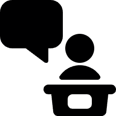 Election Speech 3 Icon from Ultimate Bold Set