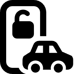 E Car App Unlock Icon from Ultimate Bold Set