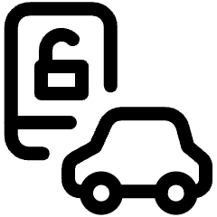 E Car App Unlock Icon from Ultimate Regular Set