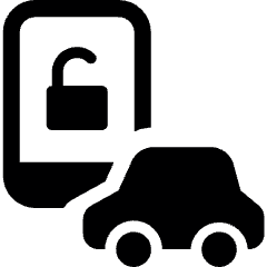 E Car App Unlock Icon from Ultimate Bold Set