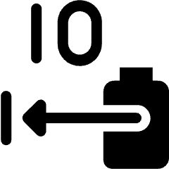 E Car Battery Driving Length 2 Icon from Ultimate Bold Set