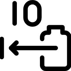 E Car Battery Driving Length 2 Icon from Ultimate Regular Set