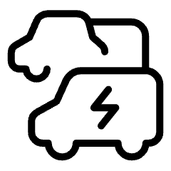 E Car Service Van Icon from Ultimate Light Set