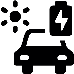 Solar Charging Car 1 Icon from Ultimate Bold Set