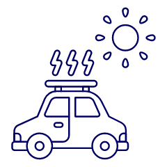Solar Roof Car Illustration from UX Line Set