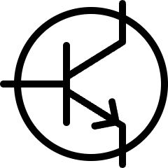 Electronics NPN Bipolar Transistor Icon from Ultimate Light Set