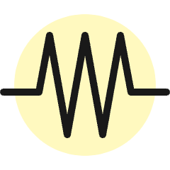 Electronics Resistor Icon from Ultimate Colors Set