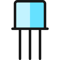 Electronics Transister Icon from Ultimate Colors Set