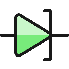Electronics Tunnel Diode Icon from Ultimate Colors Set