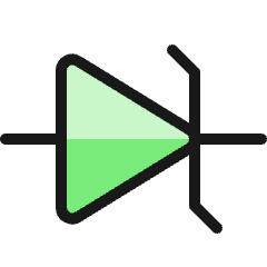 Electronics Zener Diode Icon from Ultimate Colors Set