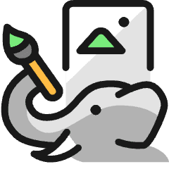 Elephant Draw Icon from Ultimate Colors Set