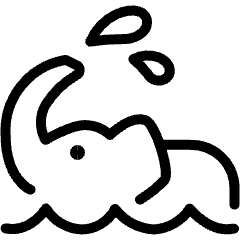 Elephant Water Icon from Ultimate Light Set