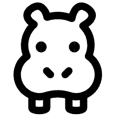 Hippo Icon from Ultimate Regular Set